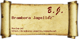 Brambora Jagelló névjegykártya